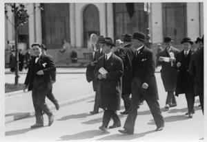 Fiera di Milano - Campionaria 1929 - Visita di una delegazione della Confindustria guidata dall'on. Antonio Stefano Benni
