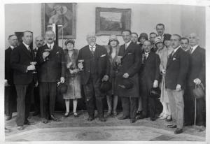 Fiera di Milano - Campionaria 1929 - Visita del ministro del commercio francese George Bonnefous