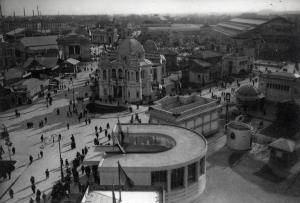 Fiera di Milano - Campionaria 1929 - Area tra viale dell'industria e viale della scienza - Veduta panoramica dall'alto
