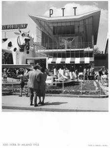 Fiera di Milano - Campionaria 1953 - Padiglione delle PTT (Poste telefoni telegrafi) - Veduta esterna