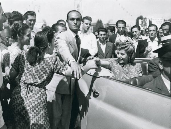 Fiera di Milano - Campionaria 1947 - Visita del Presidente dell'Argentina Juan Peron