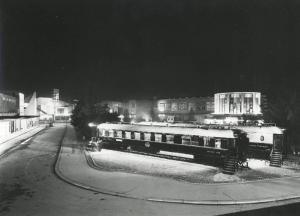 Fiera di Milano - Campionaria 1954 - Vagoni ferroviari della Compagnie internationale des vagons-lits et des grands express europeens