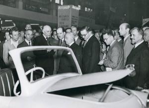 Fiera di Milano - Campionaria 1947 - Visita del ministro dell'industria e del commercio Giuseppe Togni in occasione della inaugurazione