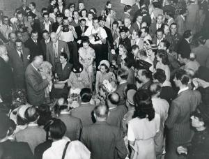 Fiera di Milano - Campionaria 1947 - Visita del Presidente dell'Argentina Juan Peron