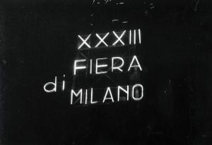 Fiera di Milano - Campionaria 1955 - Insegna luminosa