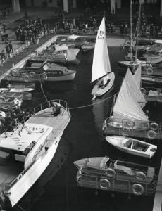 Fiera di Milano - Campionaria 1957 - Piazzale Milano - Darsena per il Salone della nautica