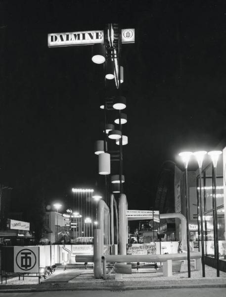 Fiera di Milano - Campionaria 1959 - Padiglione della Dalmine - Veduta notturna