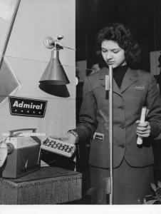 Fiera di Milano - Campionaria 1957 - Padiglione dell'elettronica, radio e televisione - Stand della Admiral Italiana