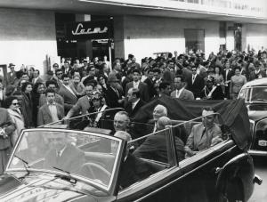 Fiera di Milano - Campionaria 1959 - Visita del Presidente del Consiglio Antonio Segni