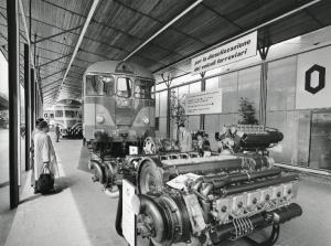 Fiera di Milano - Campionaria 1960 - Tettoia espositiva della Officine Meccaniche OM