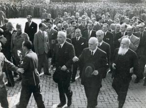 Fiera di Milano - Campionaria 1946 - Visita del Presidente provvisorio della Repubblica italiana Enrico De Nicola