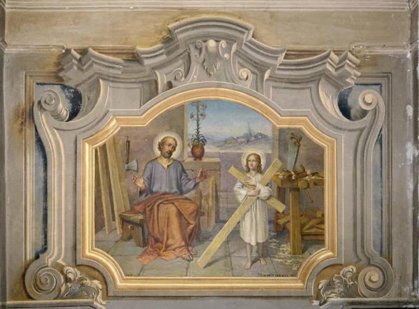 Gesù e San Giuseppe nella bottega di falegname