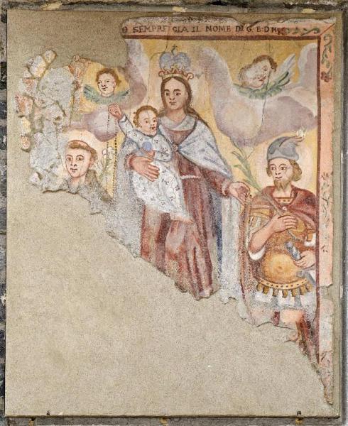 Madonna con Bambino, Sant'Antonio da Padova e Santo martire guerriero