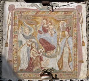Madonna con Bambino, San Vincenzo Ferrer, San Giovanni Battista e un santo vescovo