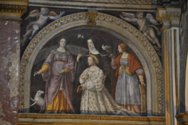 Ippolita Sforza Bentivoglio tra santa Agnese, santa Scolastica e santa Caterina