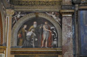 Alessandro Bentivoglio tra santo Stefano, san Benedetto e san Giovanni Battista