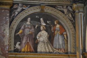 Ippolita Sforza Bentivoglio tra santa Agnese, santa Scolastica e santa Caterina