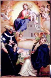 Madonna di Loreto con Santo Vescovo, offerente e San Pietro Martire