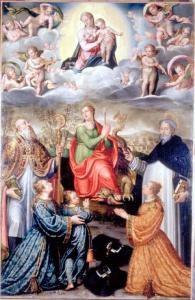Madonna con Bambino tra Santa Margherita d'Antiochia, Sant'Ambrogio (?), San Domenico, Santa Liberata e Santa Faustina