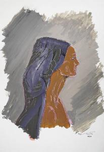 Donna con foulard