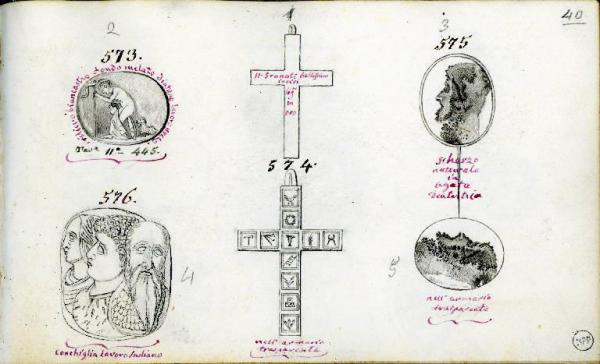 Maddalena/ Croce con simboli della passione/ Ritratto triplice