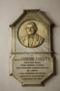 Lapide alla memoria di Gaspare Casletti