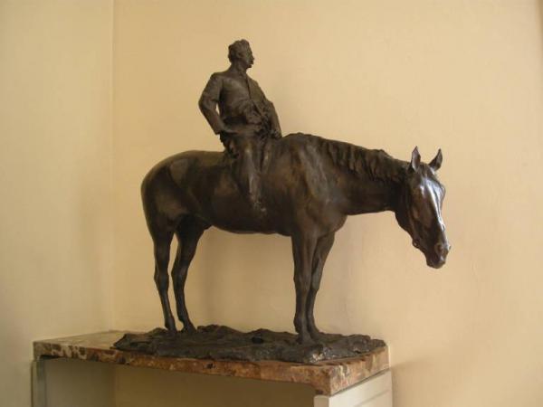Ritratto di Gino Modigliani a cavallo