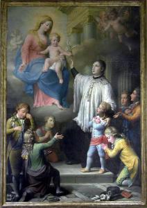 San Luigi Gonzaga presenta i fanciulli alla Madonna con Bambino