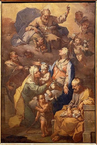 Sacra Famiglia con Sant'Anna e l'Eterno