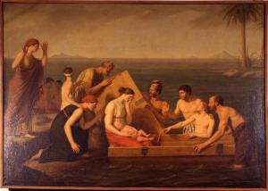 Danae e Perseo bambino salvati dai Corsali all'isola di Serifo