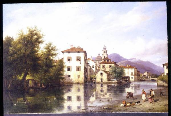 Paesaggio di Lombardia (Veduta di Trento)