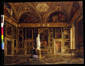 Veduta della sala detta dell'Iliade nella R. Galleria Pitti in Firenze