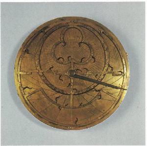 Astrolabio a circolo in rame dorato