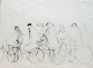 Uomini in bicicletta