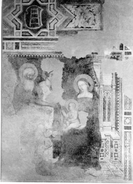 Madonna in trono col Bambino, santi ed un offerente