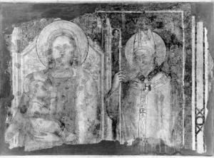 Madonna col Bambino in trono, San Dionigi e un committente