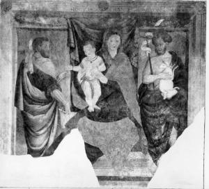 Madonna col Bambino tra San Giovanni Battista e un altro santo (?)