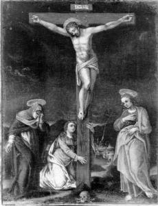 Gesù Cristo crocifisso tra la Madonna, Maria Maddalena e San Giovanni