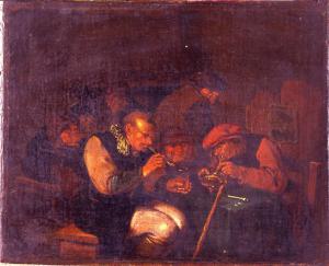 Fumatori in una taverna