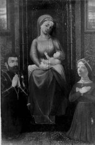 Madonna in trono con Bambino e due devoti