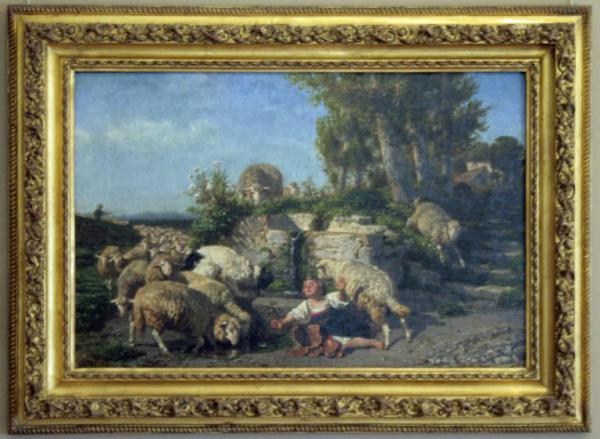 Agnelli e pecore alla fonte