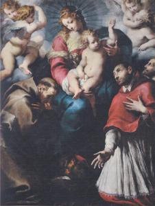Madonna con Bambino con san Francesco d'Assisi, san Carlo Borromeo e donatore