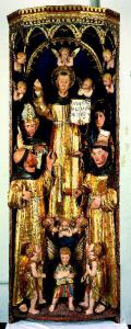 Gloria di san Bernardino da Siena con san Francesco d'Assisi, san Ludovico di Tolosa, santa Chiara e San'Antonio da Padova