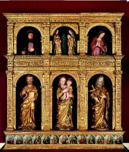 Madonna con Bambino tra san Pietro, sant'Andrea, santo agostiniano e santa Margherita d'Antiochia