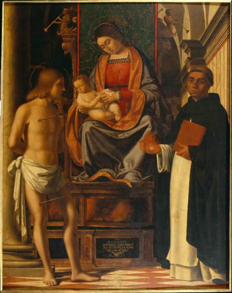 Madonna con Bambino in trono tra San Sebastiano e San Vincenzo Ferrer