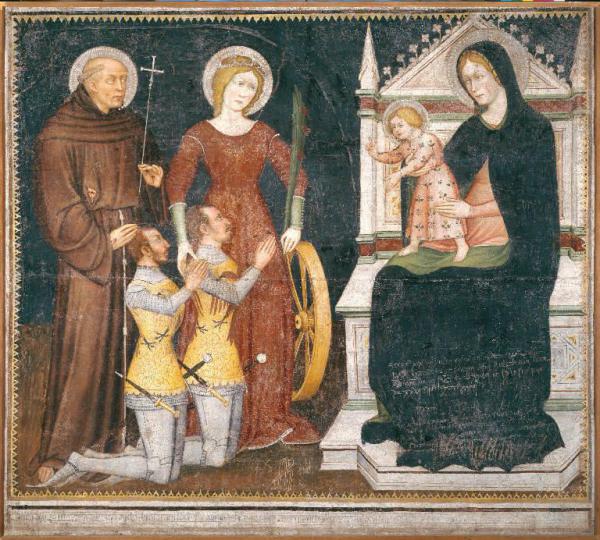 Madonna con Bambino in trono con Santi e devoti