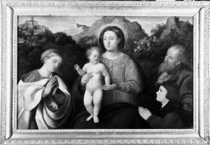 Madonna con Bambino tra Santi e devoto
