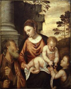 Sacra Famiglia con San Giovanni Battista bambino