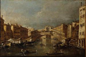 Veduta del ponte di Rialto a Venezia