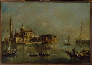 Veduta dell'isola di San Giorgio Maggiore con la punta della Giudecca a Venezia